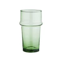 vaso de agua grande de cristal verde