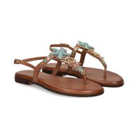 exe sandalias planas mujer - marron talla 38