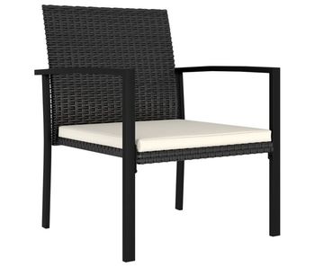 Juego de 2 sillas comedor de jardín - silla de exterior ratán sintético negro