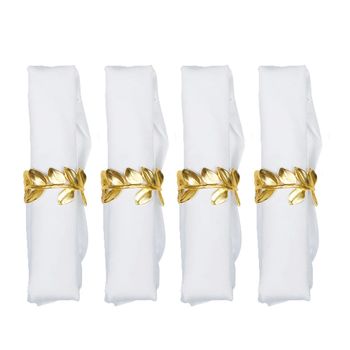 Anillos de servilleta hoja - set de 4