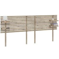dhome cabecero con estantes de madera reciclada dm colgante pared estilo palet japones con patas dual dividido en 2 piezas cama 135140 vintage nordico 210cm dual roble