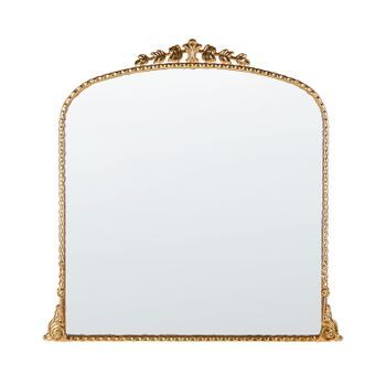 Espejo Decorativo De Pared Estilo Glamour Decoración Colgante 71x 71 Cm Dorado Livry