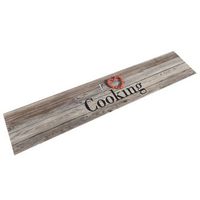 alfombra de cocina lavable terciopelo cooking gris 60x300 cm vidaxl
