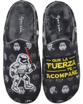de GARZON 8361-246 ZAPATILLAS DE CASA PARA HOMBRE NEGRO
