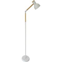 bel air home - lampara de pie teacher en metal altura 155 cm diseno moderno blanco