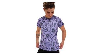 Maillot dharco de manga corta para mujer  rojo