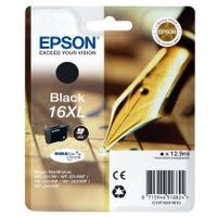 epson 16 xl  c13t16314010 cartucho original negro de alta capacidad 500 paginas