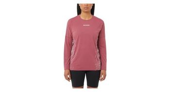 Maillot de manga larga salomon sense aero graphic mujer rojo