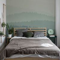 papel pintado panoramico montanas bajas verde 170 x 250cm