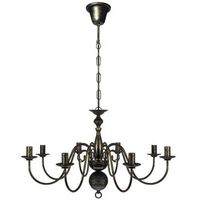 lampara de arana antique metal negro 8 bombillas e14 vidaxl