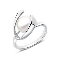 anillo de perlas de plata 925 para mujer