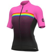 ale womens pr-s bridge short sleeve jersey - xs - pink