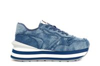 zapatillas de tejido deshilachado jeans