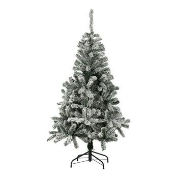 Árbol De Navidad Nevado Alaska Con Pie De Metal De 210 Cm