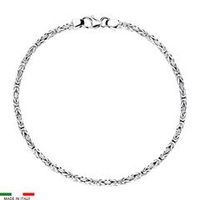 pulsera bizantina para hombre de plata 925 20 mm
