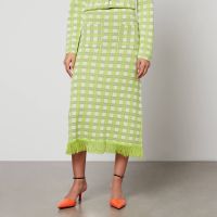 baum und pferdgarten callis jacquard-knit midi skirt - xs