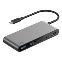 hub belkin 7 puertos 5000 mbits modelo avc023hqsgy usb-c hdmi sd 100w
