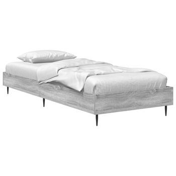 Estructura De Cama Sonoma Gris 80 X 200 Cm Madera De Ingeniería Vidaxl