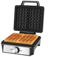 aigostar savory - gofrera para 2 gofres 1600w placas hondas antiadherentes 202x172x2 cm temperatura regulable e indicador led diseno compacto libre de bpa acero inoxidable y negro savory