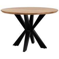 mesa de comedor redonda de madera de acacia acabado color  d100x76