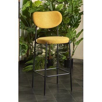 Taburete Bar Maui Mostaza 45x47x110 Cms
