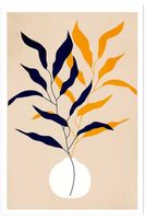 poster de flores planta y pureza sin marco 60x90cm