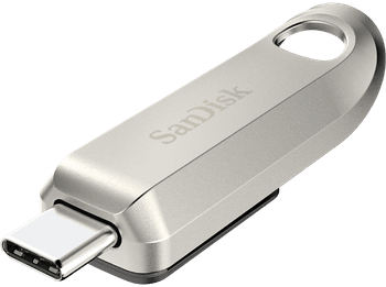 Memoria USB 256GB - SanDisk Ultra Luxe Type-C, 3.2, Hasta 400 MB/s, Compatible smartphones, Metálico, Plata