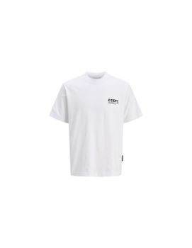 Camiseta Jack and Jones Jcodynamic Dust Ss Crew Neck Ln Hombre Blanco Brillante