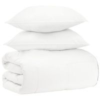 juego de edredon 3 uds blanco bambu vidaxl