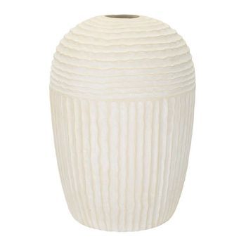 Jarrón De Magnesio Color Crema Ø 39x56 Cm