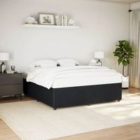 cama de matrimonio  cama de adulto  estructura cama sin colchon terciopelo negro 200x200 cm cfw338400