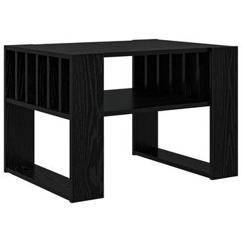 Mesa De Café | Mesa De Centro Roble Negro 66 X 49,5 X 45 Cm Madera De Ingeniería