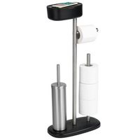juego pie con deposito acero inoxidable wenko rivazza 17x725x32 negro