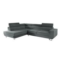 sofa rinconero comfivo 306 gris funcion de descanso caja de ropa de cama 253x188x71cm