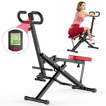 Entrenador Plegable De Asistencia Para Sentadillas Con Bandas De Resistencia Ajustables Y Pantalla,rojo,rattantree