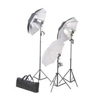 kit de iluminacion de estudio tripodes y sombrillas 24 vatios vidaxl