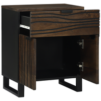 mesita de noche  mesilla de noche  cabinete de noche 50x33x60 cm de madera solida de mango cfw79939