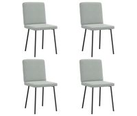 vidaxl sillas de comedor 4 unidades terciopelo gris claro