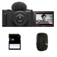camara compacta sony zv-1f 20mp 20mm wifi microfono 3 capsulas negra kit sd 8gb y funda