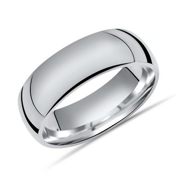 Anillo de plata 925 pulida 7mm