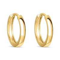 pendientes de aro de oro amarillo de 14 quilates para mujer