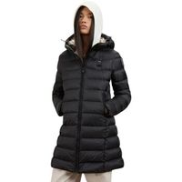 blauer chaqueta plumon acolchado pluma largo agnes para mujer