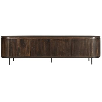 Mueble de tv de 210 cm en madera maciza marrón