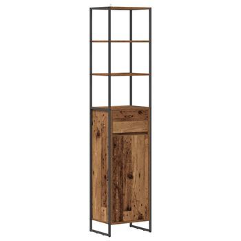 Gabinete De Baño | Armario De Baño Con Cajón Madera Vieja 40 X 30 X 180 Cm