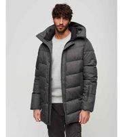 superdry para hombre m5011980a chaqueta acolchada city chevron gris s casual poliester reciclado sostenible