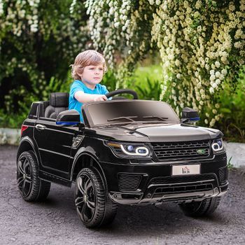 Coche Eléctrico Suv Para Niños 3-6 Años 12v 2 Motores Negro Homcom
