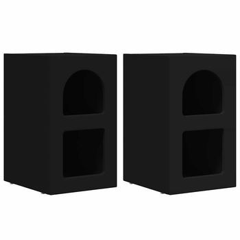 Mesita De Noche 29,5x33,5x50 Cm Madera - Negro