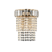 aplique vladimir en hierro y laton dorado con pedreria 2 luces 22 p14 bl263-ap2-or
