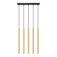 lampara colgante vacu dorado pulido 5 luces