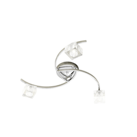 lampara de techo toplight metropolitan de 3 luces con casquillo g9 estructura cromada y cristal trabajado diseno moderno 50x50x12cm